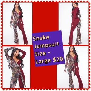 Women Snake Jumpsuit, size - Large